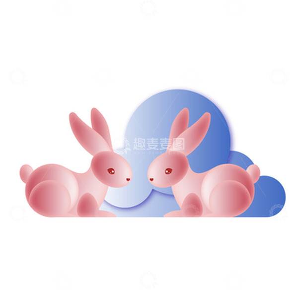 源文件下载【趣麦麦图】粉色立体风小粉兔兔年生肖AI作品