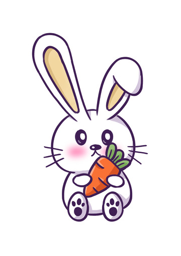 卡通兔子可爱兔年生肖2023手绘元素