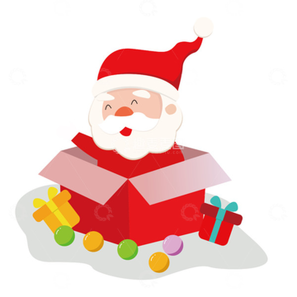 源文件下载【趣麦麦图】圣诞节礼物圣诞老人元素
