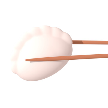 立冬3D筷子夹饺子冬至除夕美食