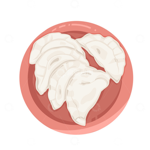 源文件下载【趣麦麦图】手绘饺子立冬一盘水饺冬至