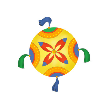 新年彩色圆球彩球兔年节日素材