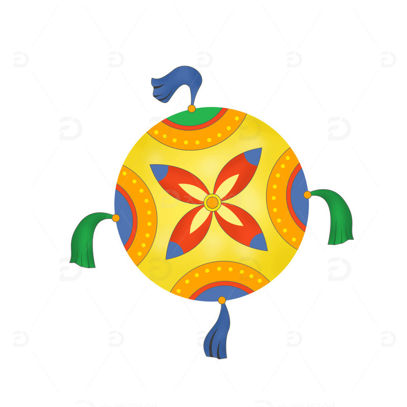 源文件下载【趣麦麦图】-新年彩色圆球彩球兔年节日素材