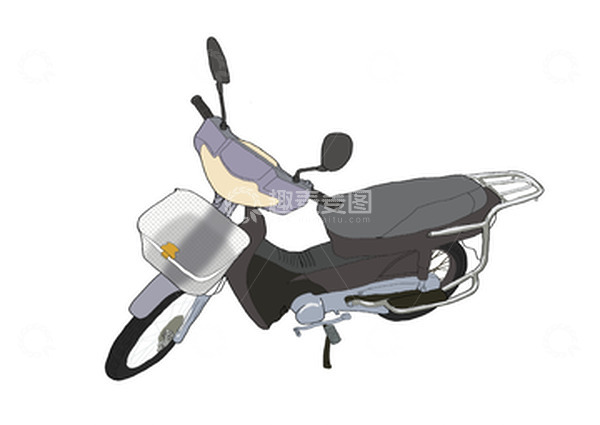 源文件下载【趣麦麦图】卡通摩托车素材