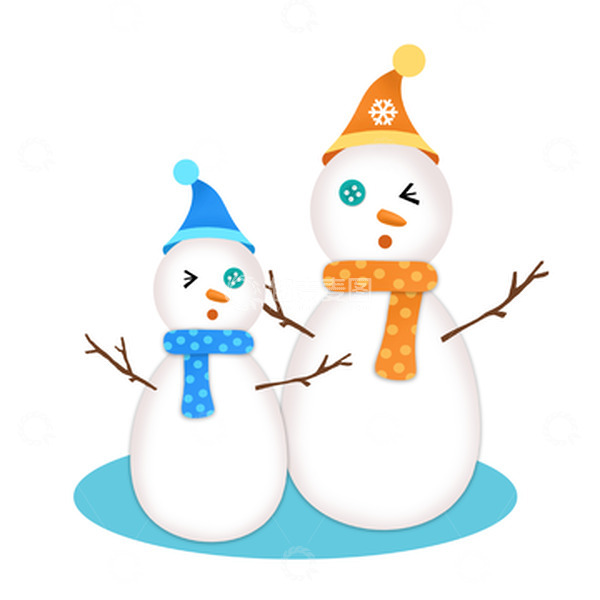 源文件下载【趣麦麦图】白色卡通立冬雪人