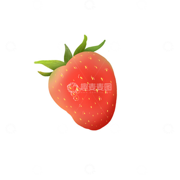 源文件下载【趣麦麦图】-粉色草莓水果可爱手绘插画