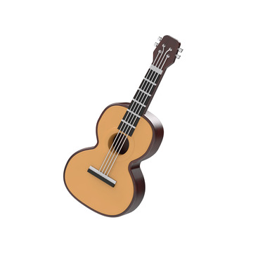 仿真化乐器吉他立体模型