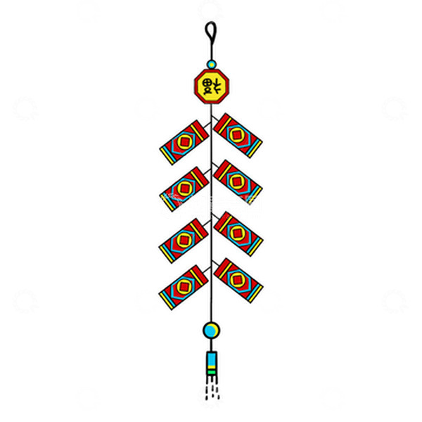 源文件下载【趣麦麦图】红色手绘卡通鞭炮新年元素