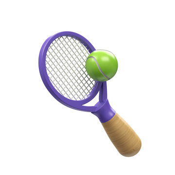 立体卡通网球器材模型