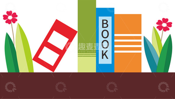 源文件下载【趣麦麦图】简约风格色花草学校学生棕色书桌