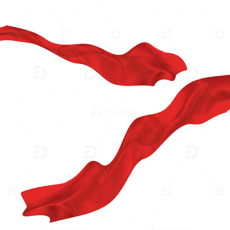 飘逸红绸飘带绸带