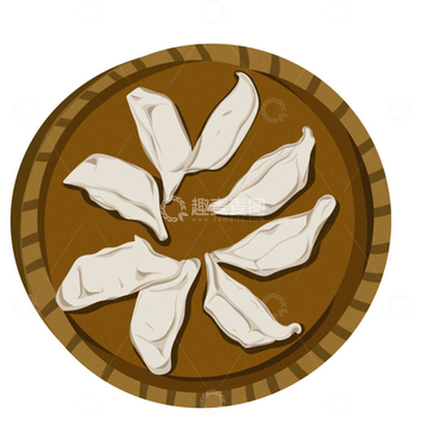 源文件下载【趣麦麦图】立冬美食饺子吃饺子一笼蒸饺手绘