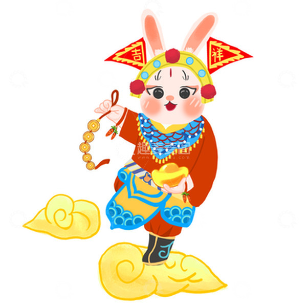 源文件下载【趣麦麦图】兔年吉祥免抠元素