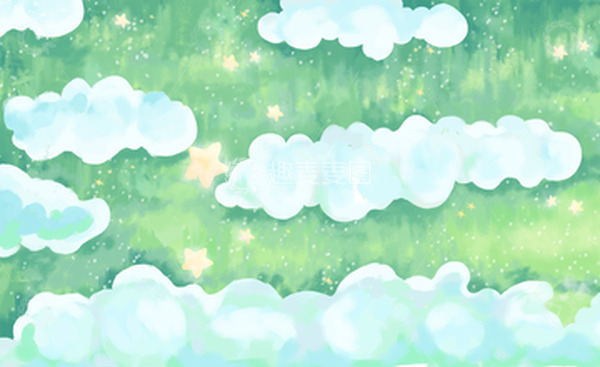 源文件下载【趣麦麦图】云朵，背景，手绘，星光