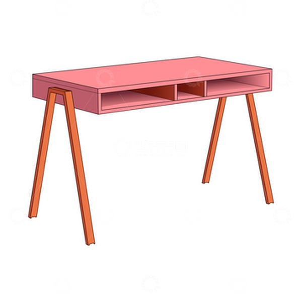 源文件下载【趣麦麦图】-家具桌子儿童书桌电脑桌