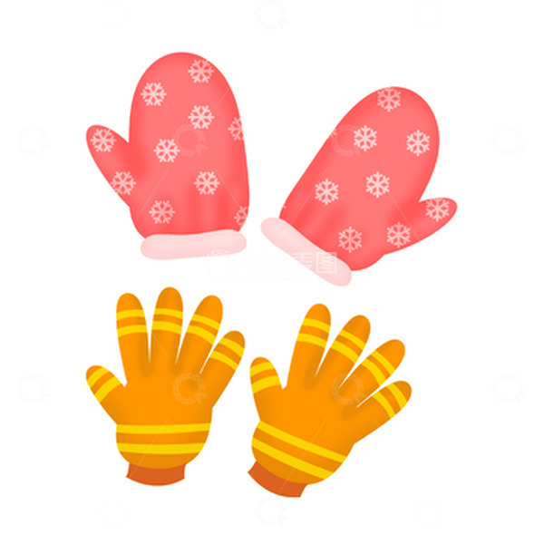 源文件下载【趣麦麦图】-多彩卡通立冬可爱的手套