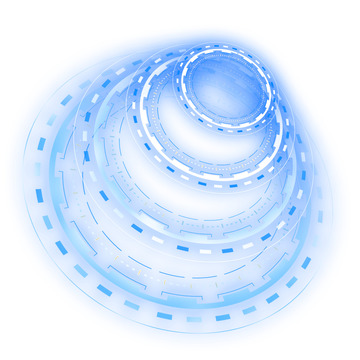 蓝色未来科技光圈效果