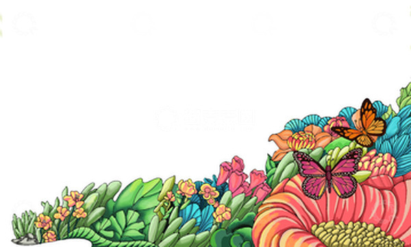 源文件下载【趣麦麦图】插画前景植物