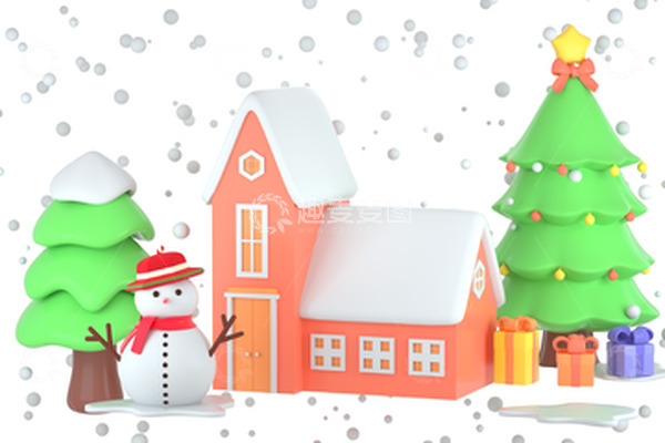 源文件下载【趣麦麦图】3D立体三维立冬场景冬季模型