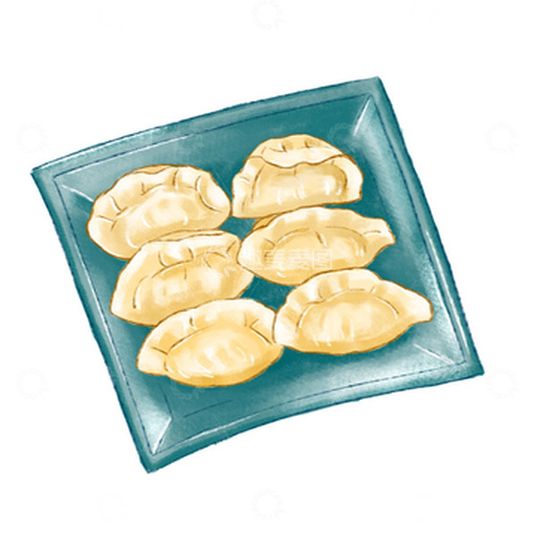 源文件下载【趣麦麦图】浅色国风饺子立冬手绘图