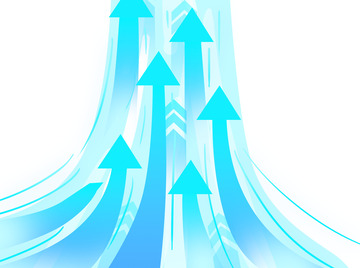 科技传送上升趋势箭头元素