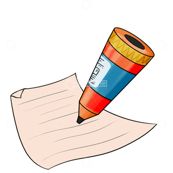 源文件下载【趣麦麦图】笔纸张写字课程学生作业铅笔