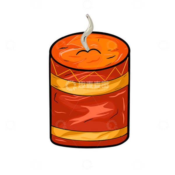 源文件下载【趣麦麦图】春节炮竹插画国风插画元旦元素