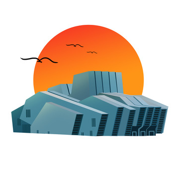 现代城市剧院建筑元素