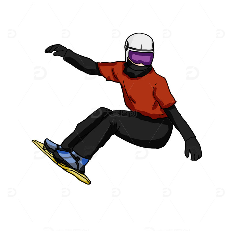 滑雪下雪雪地冬季冬天冬天人物