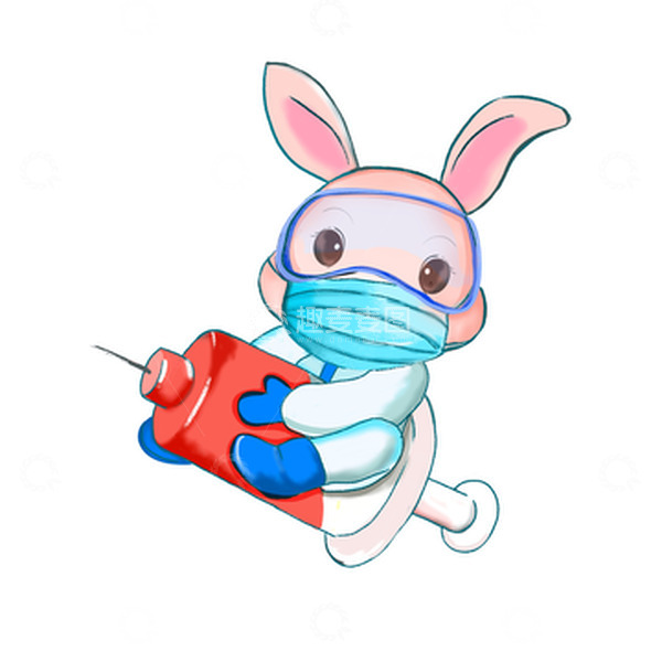 源文件下载【趣麦麦图】手绘兔子兔子医生