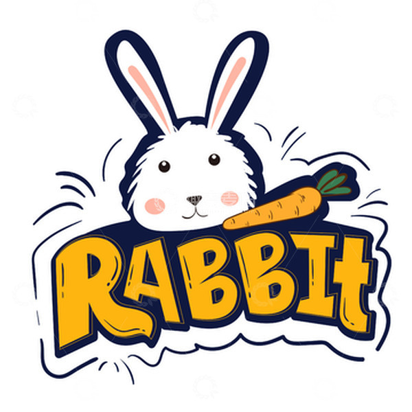 源文件下载【趣麦麦图】手绘卡通兔子英文字