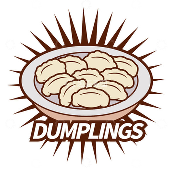 源文件下载【趣麦麦图】冬至饺子手绘插画新颖插画