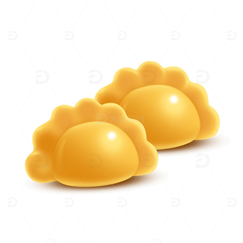 黄金饺子手绘图