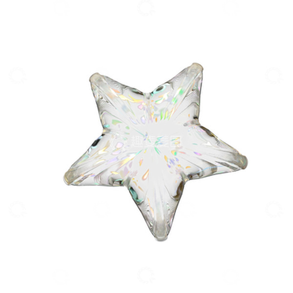 源文件下载【趣麦麦图】-透明3D五角星镭射酸性潮流斑斓装饰