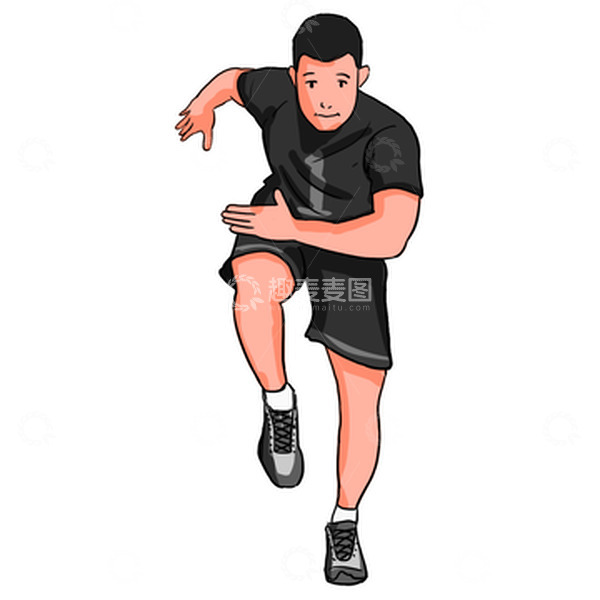 源文件下载【趣麦麦图】奔跑比赛赛跑锻炼热血活动