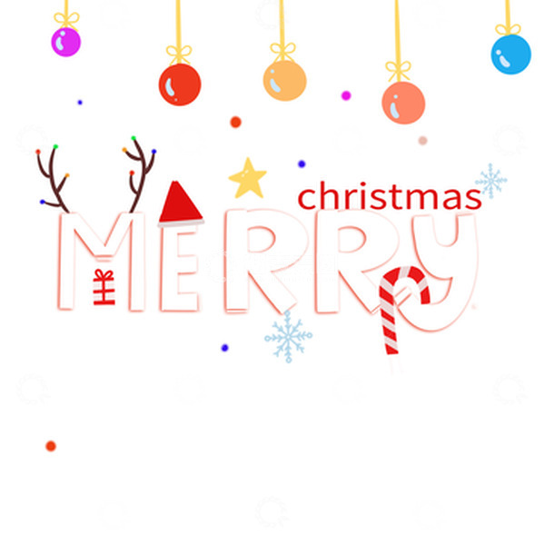 源文件下载【趣麦麦图】圣诞扁平艺术字元素