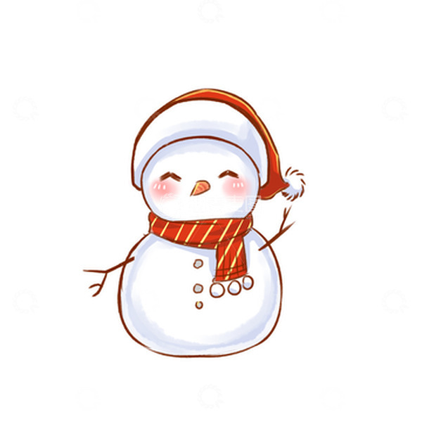 源文件下载【趣麦麦图】圣诞节可爱雪人素材
