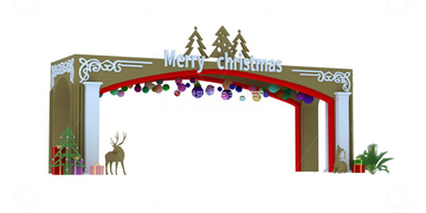源文件下载【趣麦麦图】圣诞节门头装饰