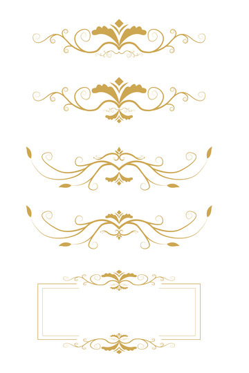 古典花纹欧式边框装饰导航复古文本框标题框