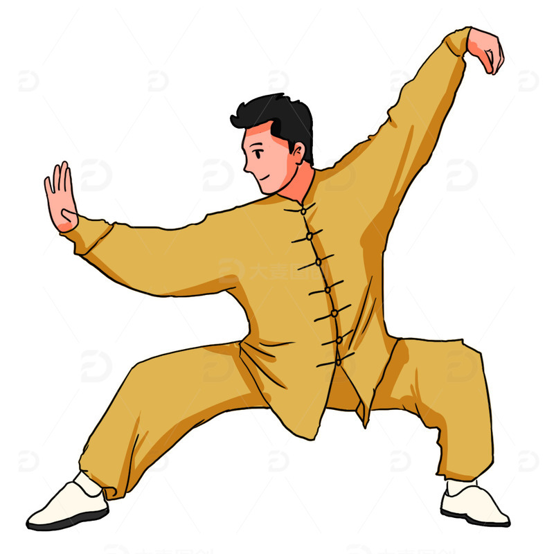 源文件下载【趣麦麦图】武术比赛锻炼健康太极养身