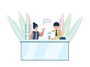 办公室微笑前台接待咨询