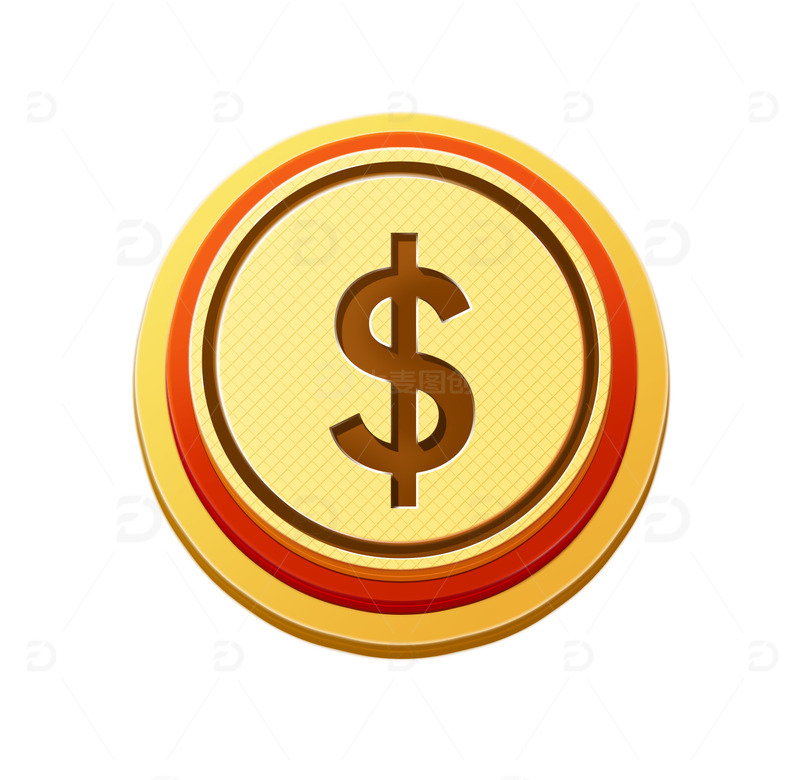 源文件下载【趣麦麦图】-黄金红色金币圆形黄色装饰标签优惠券