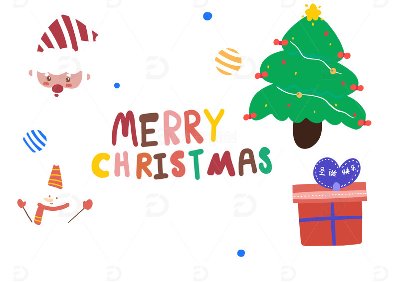 圣诞手绘元素饼干