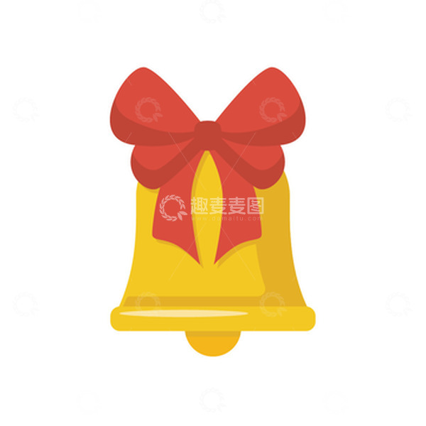 源文件下载【趣麦麦图】矢量卡通黄色铃铛装饰元素