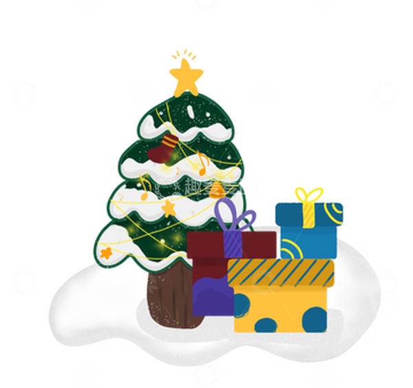 源文件下载【趣麦麦图】可爱的圣诞树