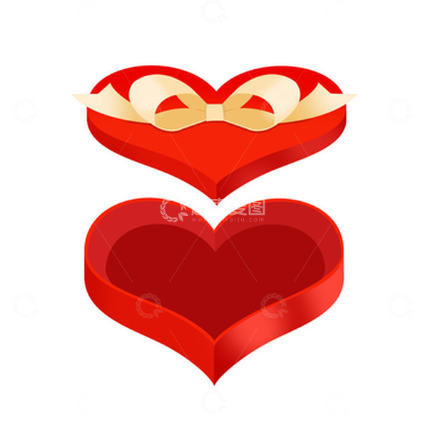 源文件下载【趣麦麦图】红色礼盒圣诞礼物心型礼物盒礼包