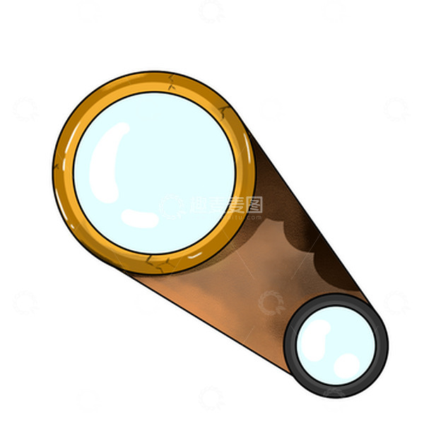 源文件下载【趣麦麦图】放大镜古老破旧古董年久探索发现
