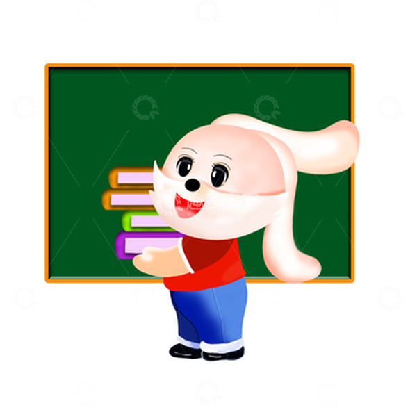 源文件下载【趣麦麦图】手绘博学兔子