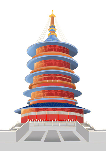 洛阳标志性建筑国潮风天堂名堂国潮元素