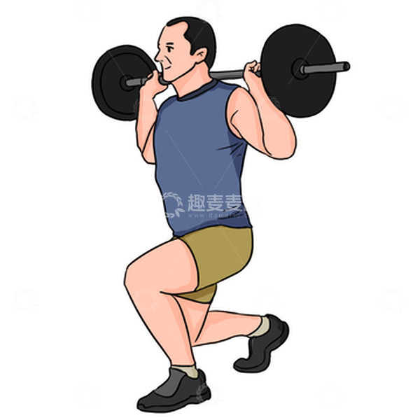 源文件下载【趣麦麦图】举重 男 运动会 力量 杠铃 训练